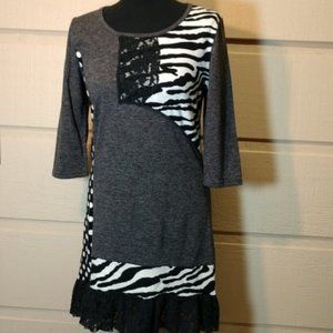 Mechant boho style pullover dress NWT L